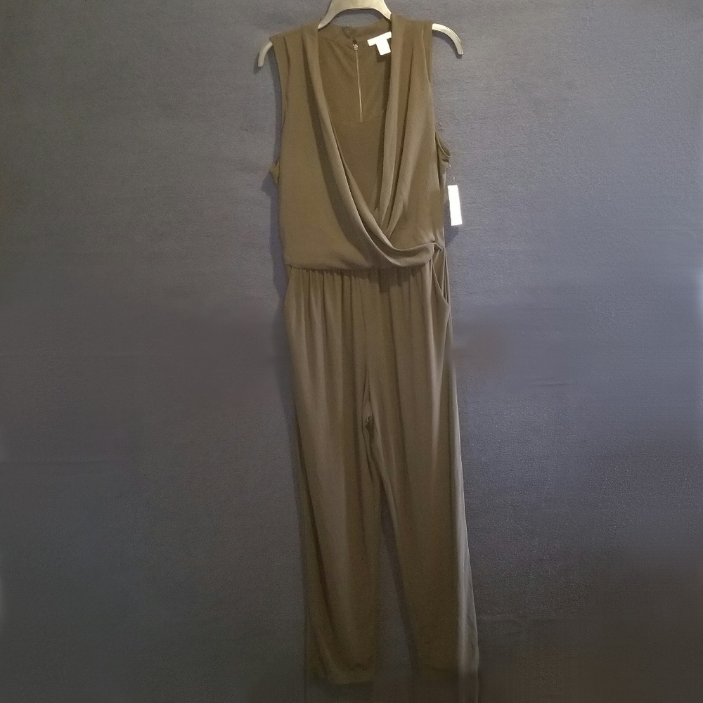 Bar III Sleeveless Draped Jumpsuit